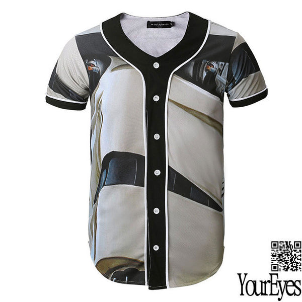 2017 New Men's 3D Baseball Uniform Hip hop T-Shirt With Short Sleeves Mens T Shirts Skate Fashion Graphic Tees Men Cool Tops