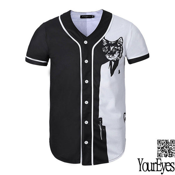 2017 New Men's 3D Baseball Uniform Hip hop T-Shirt With Short Sleeves Mens T Shirts Skate Fashion Graphic Tees Men Cool Tops