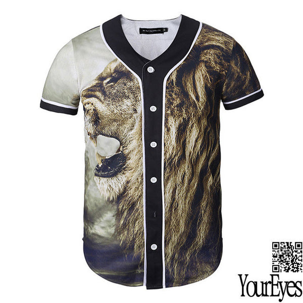 2017 New Men's 3D Baseball Uniform Hip hop T-Shirt With Short Sleeves Mens T Shirts Skate Fashion Graphic Tees Men Cool Tops