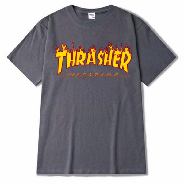 EINAUDI thrasher T Shirt Men Women Skateboards tee Short Sleeve Skate T shirts Tops Hip Hop T shirt Homme Man Trasher T shirts