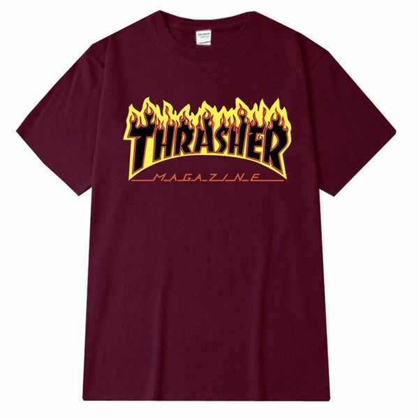 EINAUDI thrasher T Shirt Men Women Skateboards tee Short Sleeve Skate T shirts Tops Hip Hop T shirt Homme Man Trasher T shirts