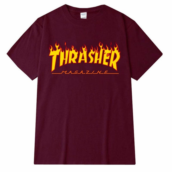 EINAUDI thrasher T Shirt Men Women Skateboards tee Short Sleeve Skate T shirts Tops Hip Hop T shirt Homme Man Trasher T shirts